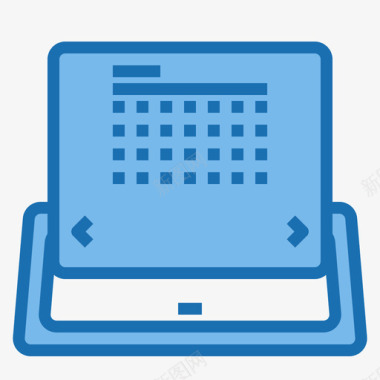 日历页日历应用程序4蓝色图标图标