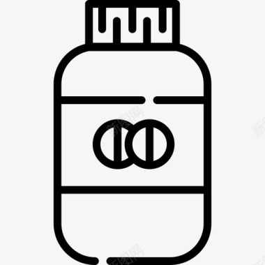 药瓶药瓶治疗19线性图标图标