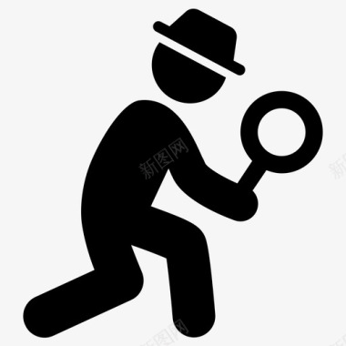 侦探侦探线索犯罪图标图标