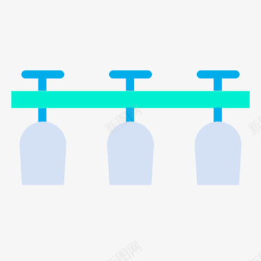 玻璃52号吧台扁平图标图标