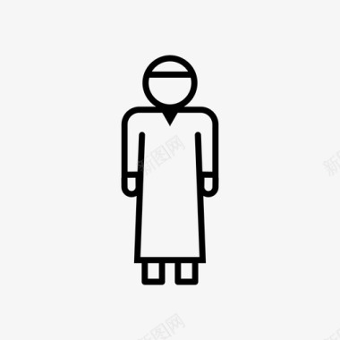 男子穆斯林男子穆斯林男子服装穆斯林人图标图标