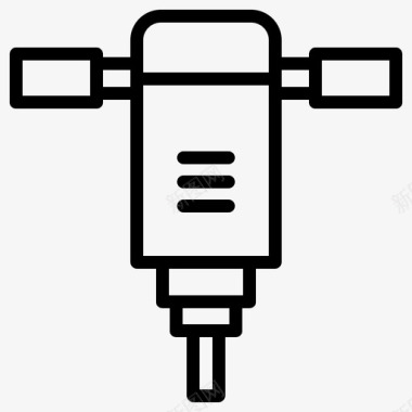 手提钻工业53线性图标图标