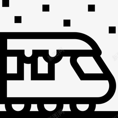 火车圣诞城8号直线型图标图标