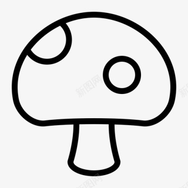 蘑菇食品木耳图标图标