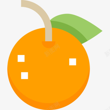 橘子蔬菜和水果2扁平图标图标