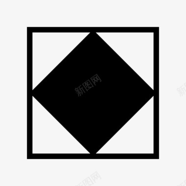 正方形四个几何学图标图标