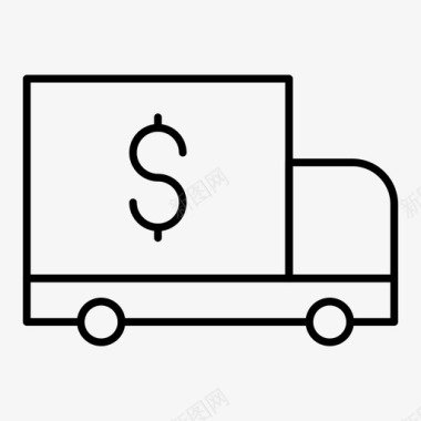 送货卡车卡车银行送货图标图标