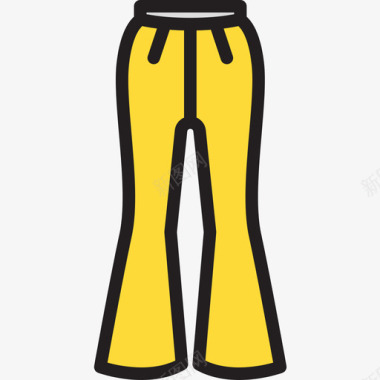 线性插画裤子时尚4线性颜色图标图标