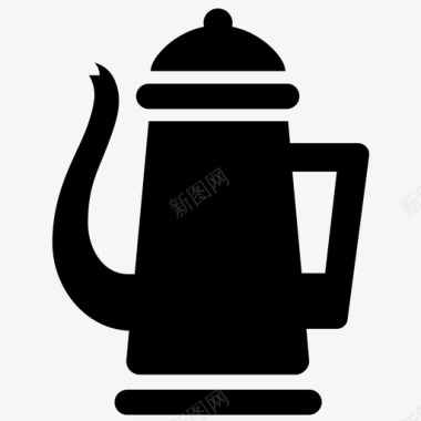 茶壶煮沸冲泡图标图标