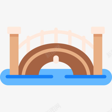 七色桥桥城市公园10号平坦图标图标