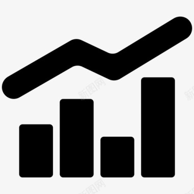 展示射灯增长图条形图业务分析图标图标