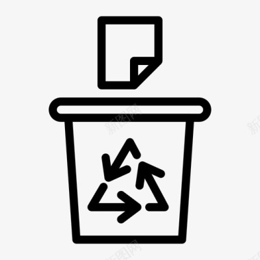 自然再生纸环保再生废料图标图标
