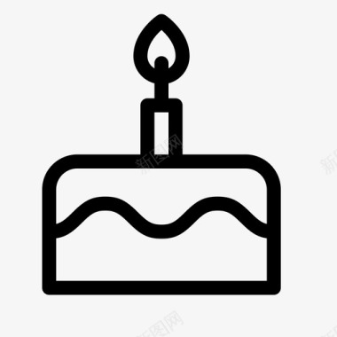蜡烛蛋糕生日蜡烛图标图标