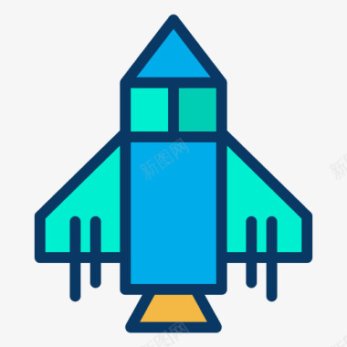 太空船太空船游戏64线性颜色图标图标