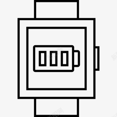 电池电量图标智能手表电池电量充足智能手表系列图标图标