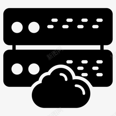 云存储云服务器数据库托管图标图标