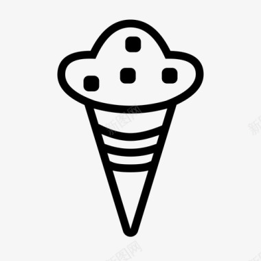 冰淇淋筒夏天甜的图标图标