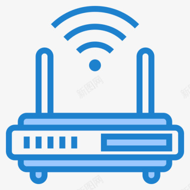 路由器计算机和网络2蓝色图标图标