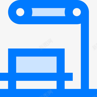 长凳横向10蓝色图标图标
