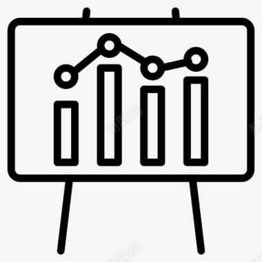 多彩图表演示分析板图标图标