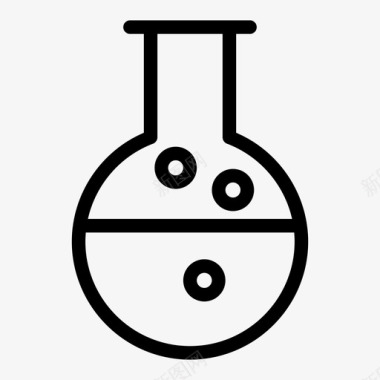 球形烧杯图标实验室烧杯能量图标图标
