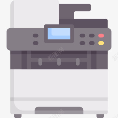 多功能打印机硬件15扁平图标图标