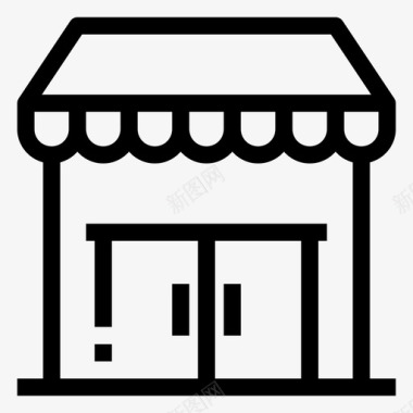 超市酱油瓶商店建筑商业图标图标