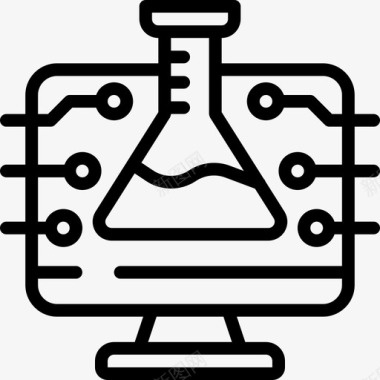 科学茎8线性图标图标