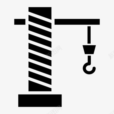 塔式起重机工业51实心图标图标