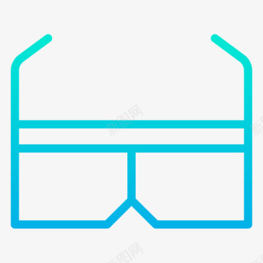 3d眼镜游戏65渐变图标图标