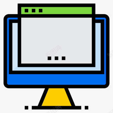 无网络信号标志计算机计算机和网络4线颜色图标图标
