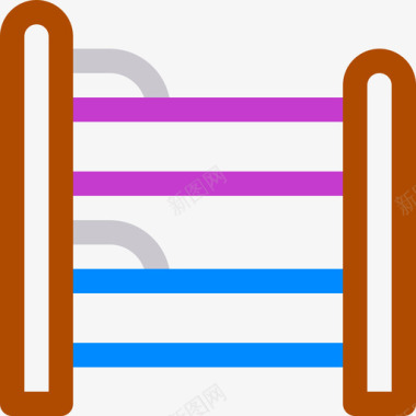 线性双层床家装18线性颜色图标图标