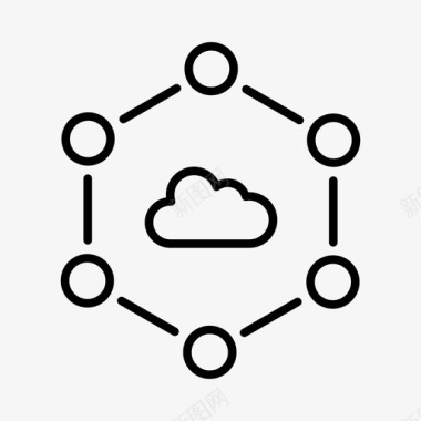 网络ICON云云计算数据图标图标