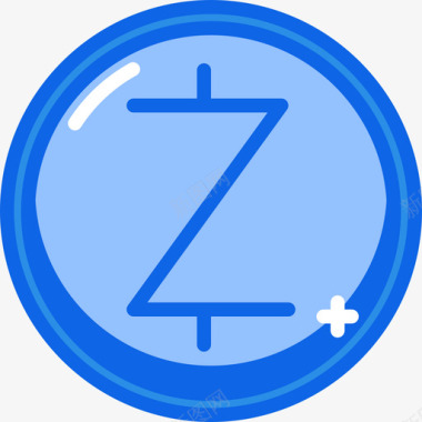 蓝色闪电背景Zcoincrypto4蓝色图标图标