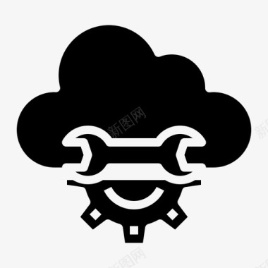 云服务器云工程57填充图标图标