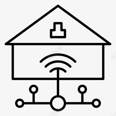 妇科技术标志家庭物联网网络图标图标