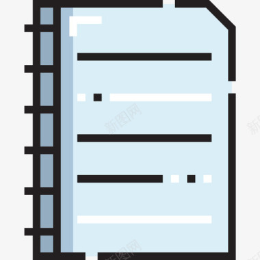 笔记本新闻24线性彩色图标图标