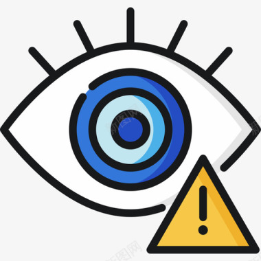 软件间谍软件网络犯罪19线性颜色图标图标