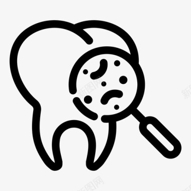 细菌牙科细菌牙医图标图标