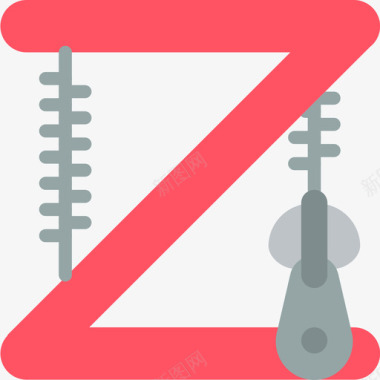 字母Z语音3平坦图标图标