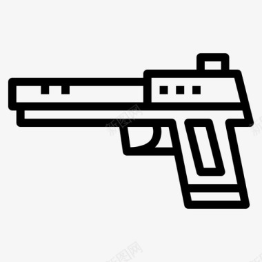 手枪武器彩弹图标图标