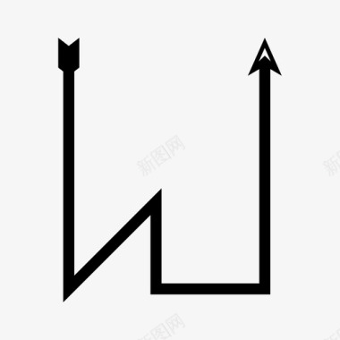 向上积箭弓方向图标图标