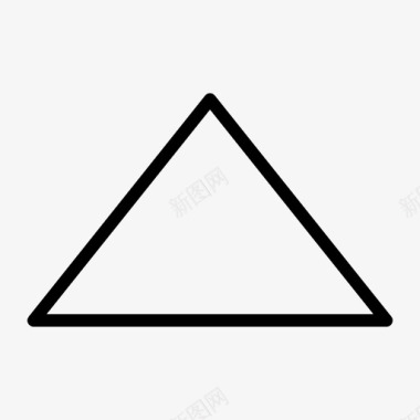 三角形平面数学形状图标图标