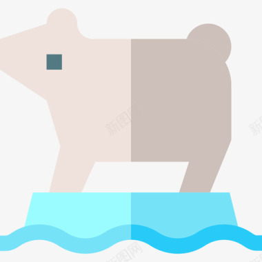 北极熊气候变化9平坦图标图标