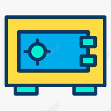 栗子图标保险箱安全101线性颜色图标图标