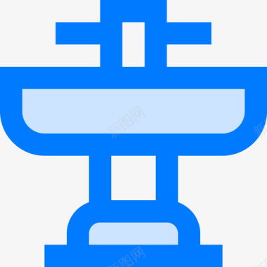 蓝色白色图标水槽水管工6蓝色图标图标