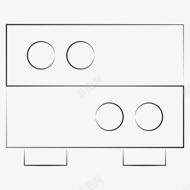 服务器大数据手绘图标图标