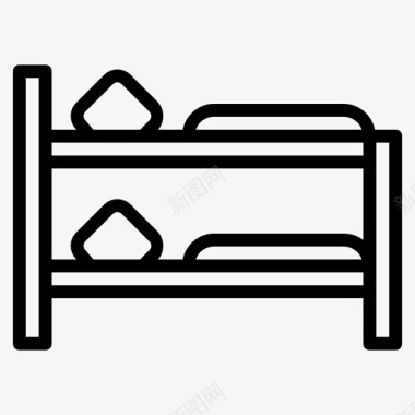 双层床卧室室内图标图标