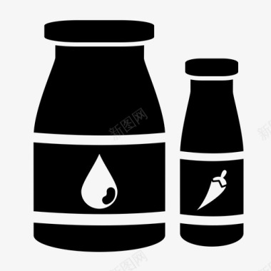 酱油瓶食用油肉汁图标图标