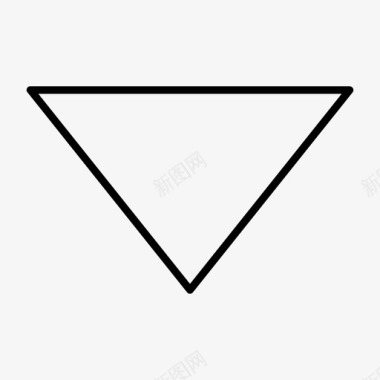 三角形向下几何体图标图标